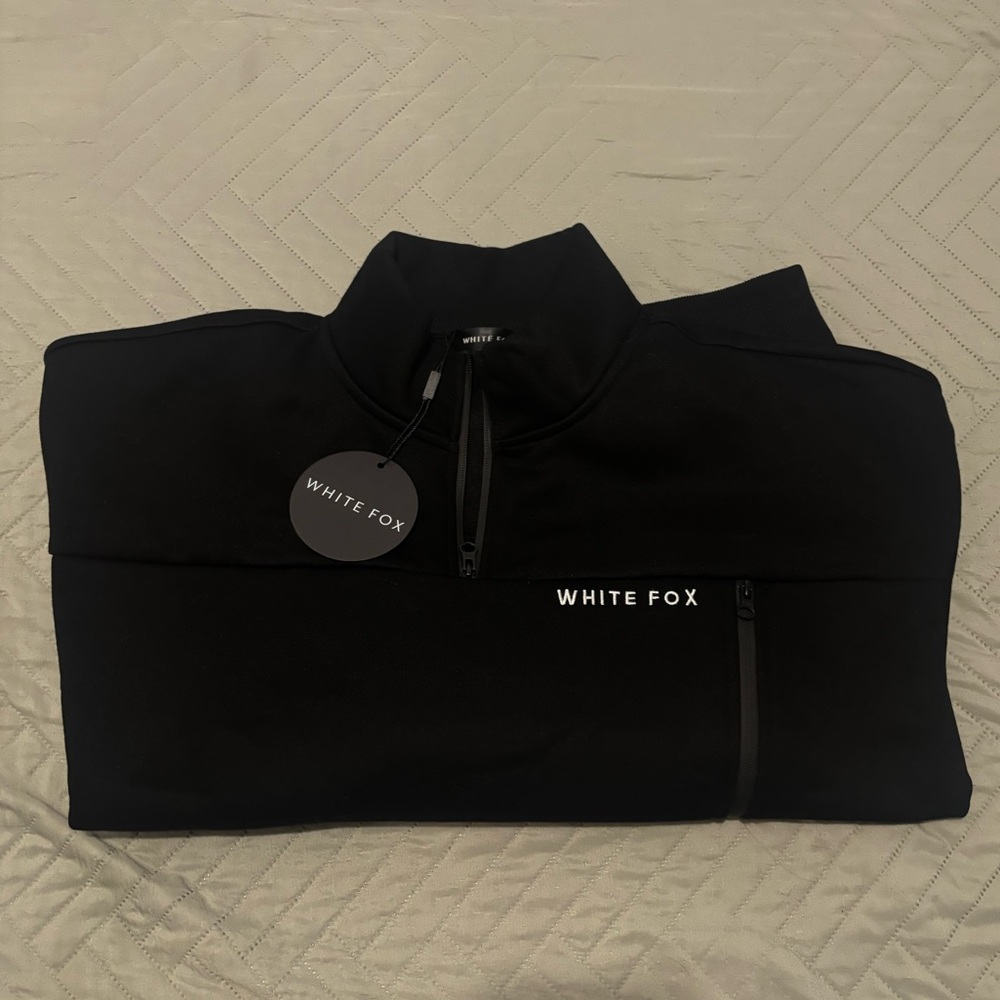 WHITE FOX boutique 
Where Did You Go Zip Front Sweater
Black